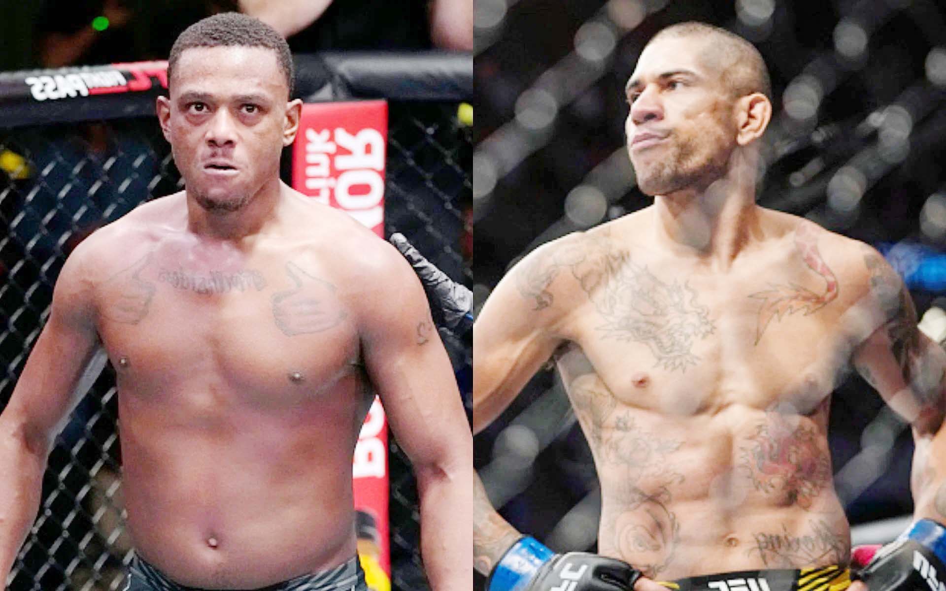 Clash of Titans: Pereira vs Hill at UFC Fight Night. Two fierce fighters in action.